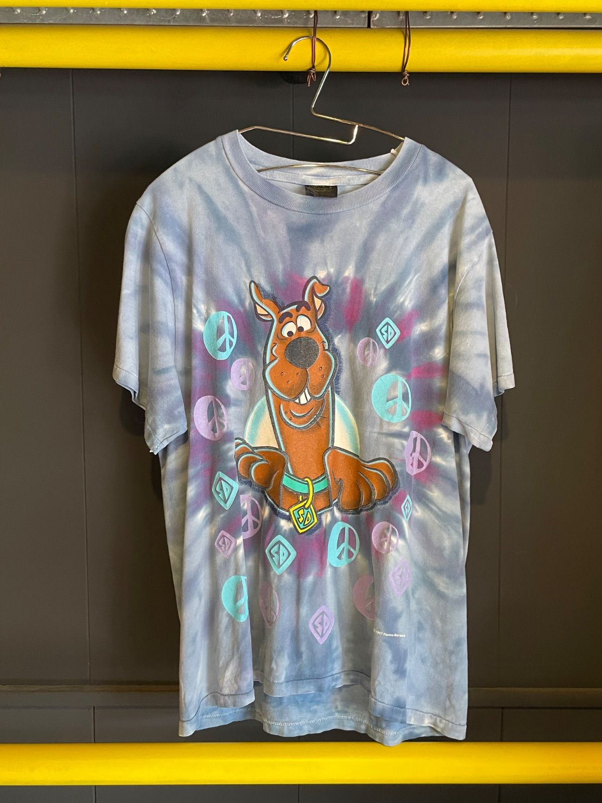 1997 Scooby-Doo tie-dye T-shirt (Changes, Hanna-Barbera licensed, L, made in USA) 2