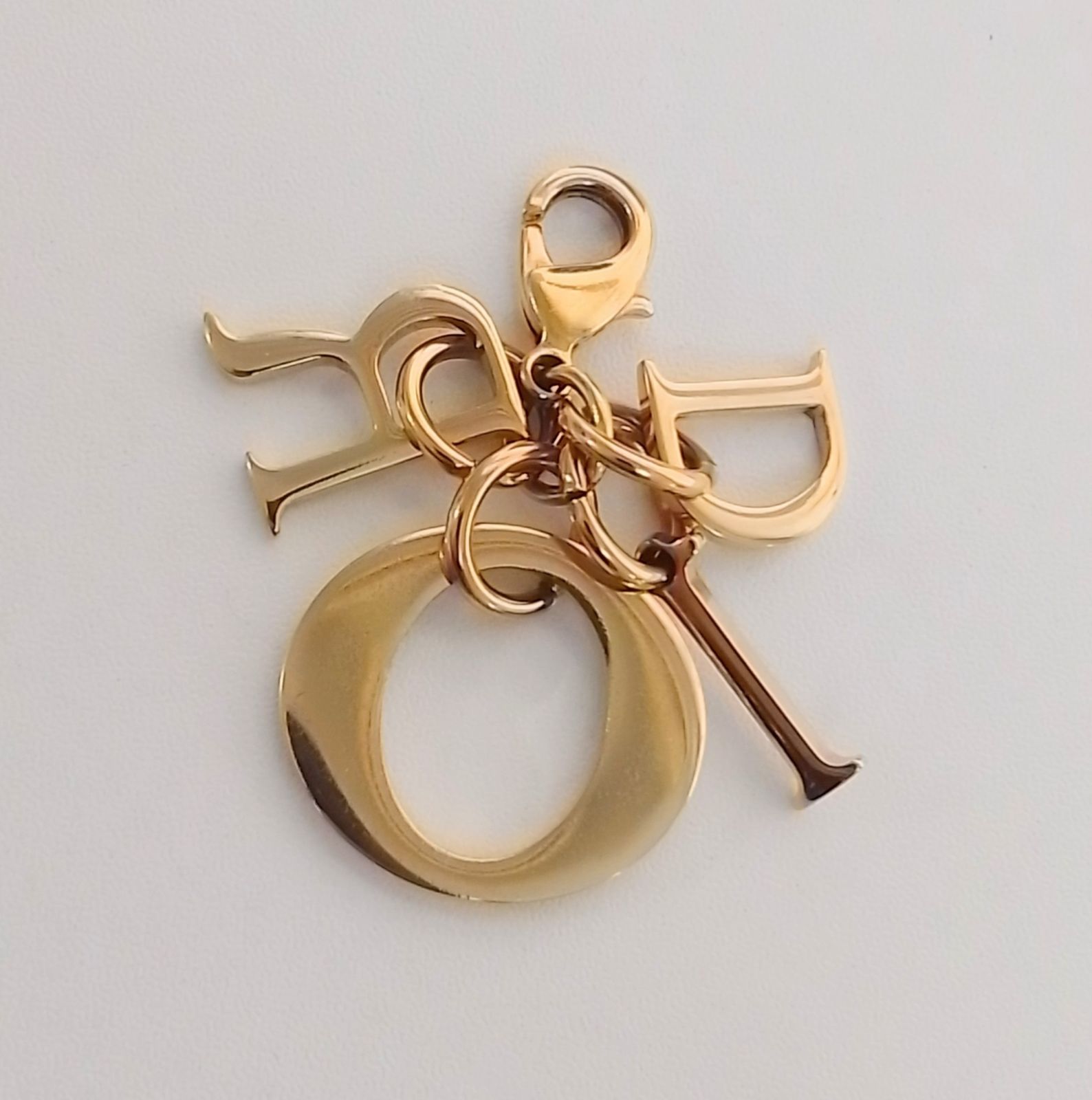 AQS23 クリスチャンディオール 極美品 DIORロゴチャーム ゴールド金具