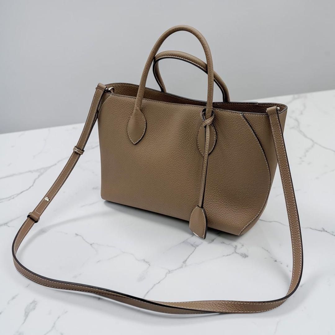 ⭐️美品⭐️ ボナベンチュラ ミア レザー 2wayハンドバッグ ベージュ 
