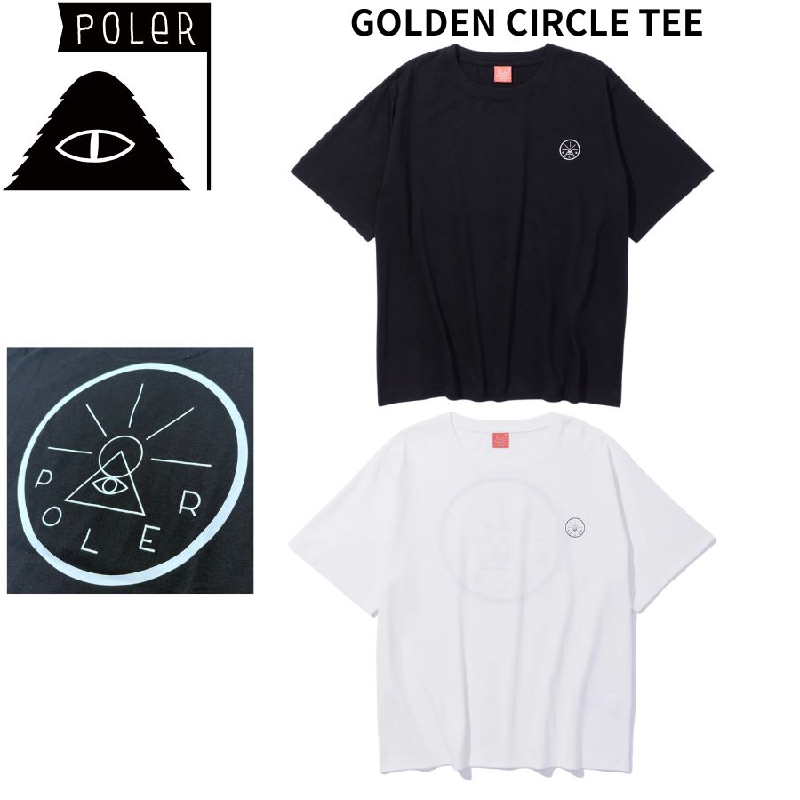 POLER Polar Golden Circle Tee T-shirt Short Sleeve Logo T Circle Logo Print T Relaxed Fit Outdoor Camping Street