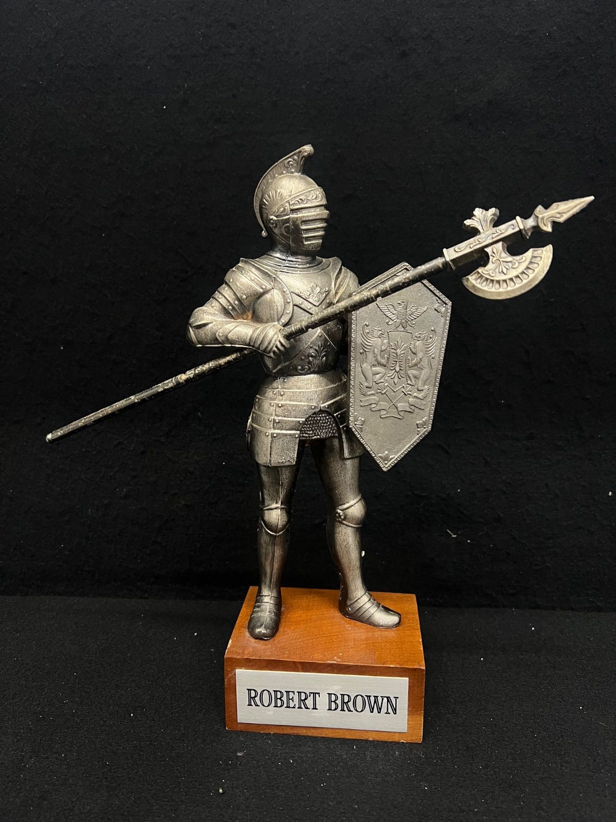 【西洋甲冑騎士の置物】甲冑 騎士 ROBERT BROWN インテリア オブジェ アンティーク 金属工芸品 4,620円