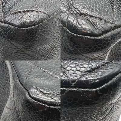 【中古】CHANEL シャネル マトラッセ 25 チェーンショルダーバッグ ダブルフラップ A01112 キャビアスキン 27番台 ブラック レディース 25027069 CA CHANEL（シャネル） マトラッセ 25cm A01112 Wフラップ Wチェーン