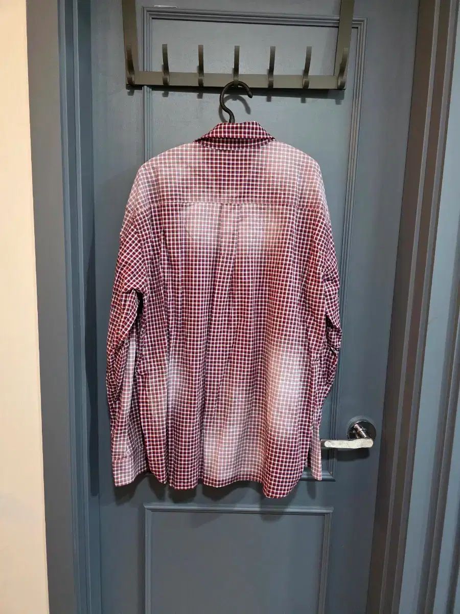 センシ ダーティー CHECK シャツ レッド L