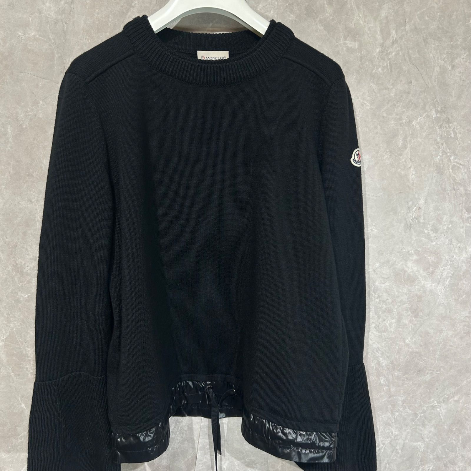 MONCLER モンクレールナイロン切り替えニットトレーナー黒L - メルカリ