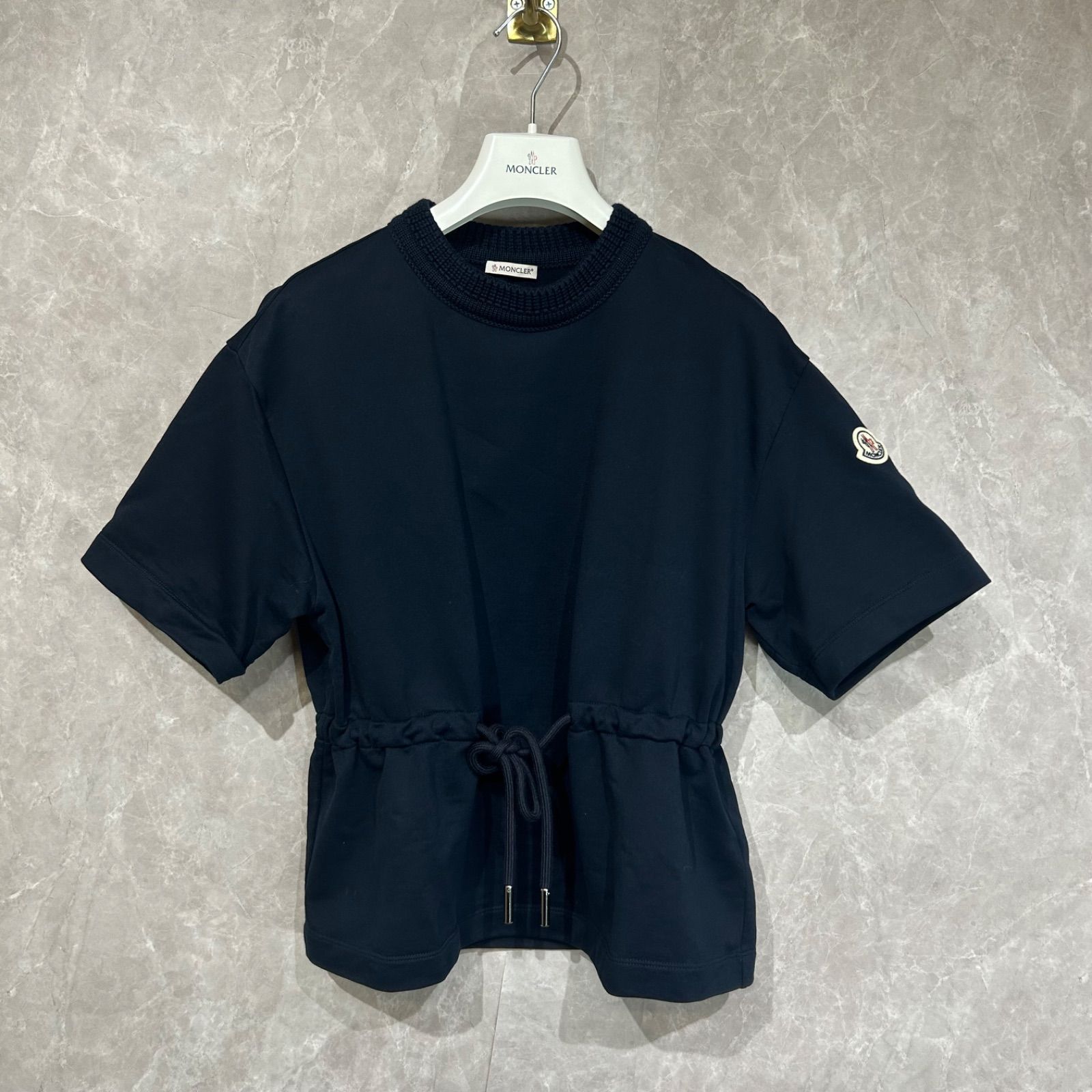 モンクレール 半袖 トレーナー ＸS 24-25春夏】【美品】MONCLER モンクレール半袖ドローストリングTシャツ