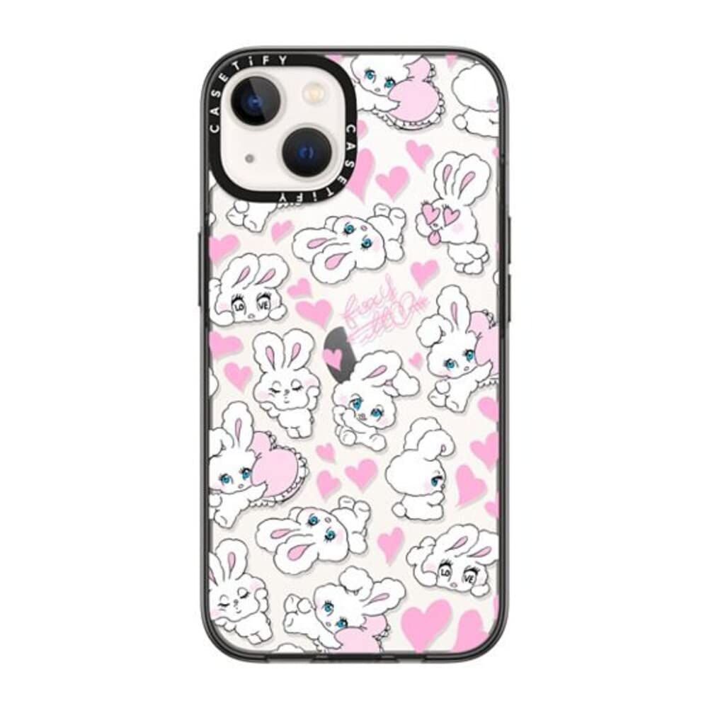 CASETiFY コンパクト iPhone 14 ケース [MIL規格準拠 (2x MIL-STD-810G)/1.2mからの落下テストをクリア] - Sweetheart Mix by foxy illustrations - ブラック