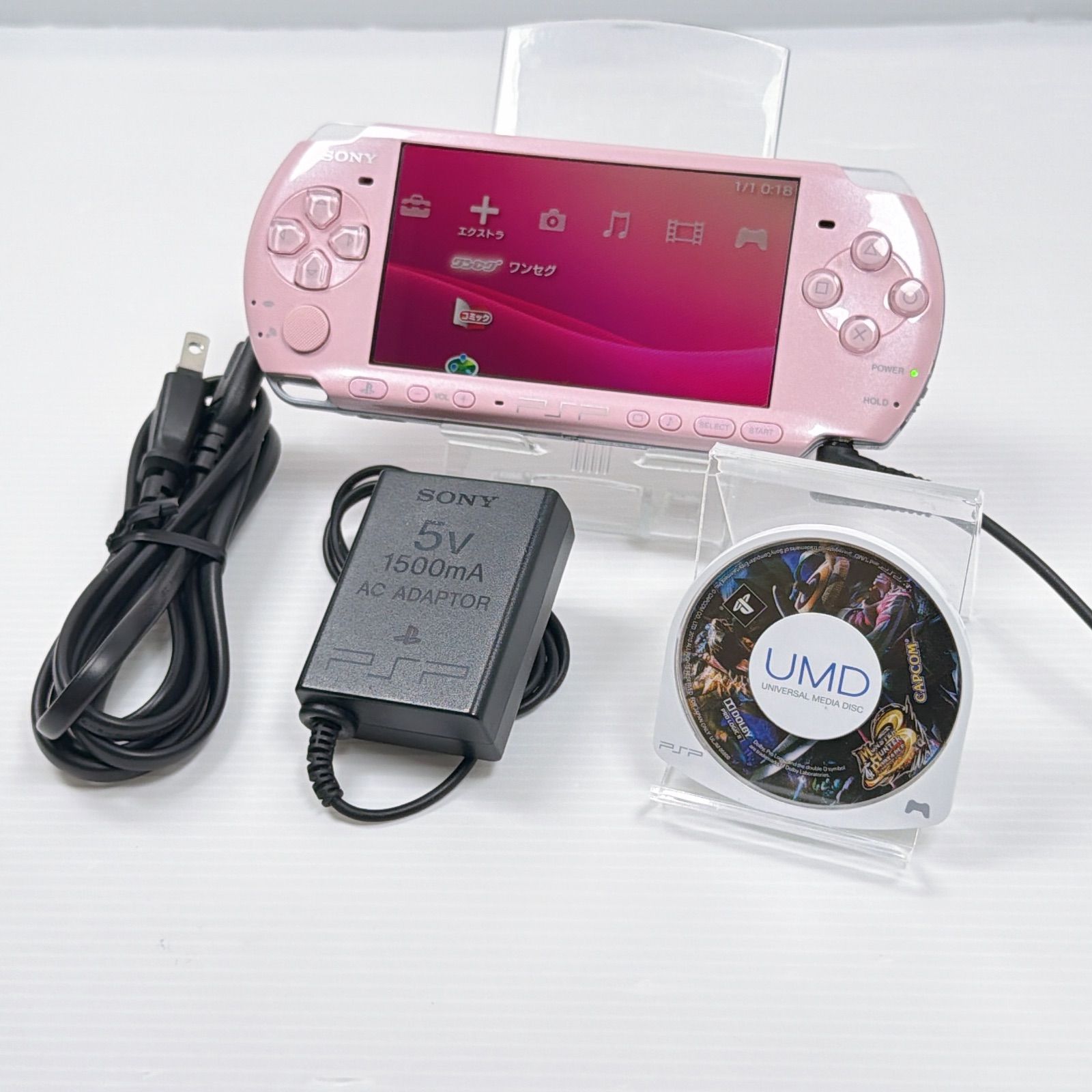 PSP 3000 ブロッサムピンク 良品 遊べるセット 動作確認済み FW6.39