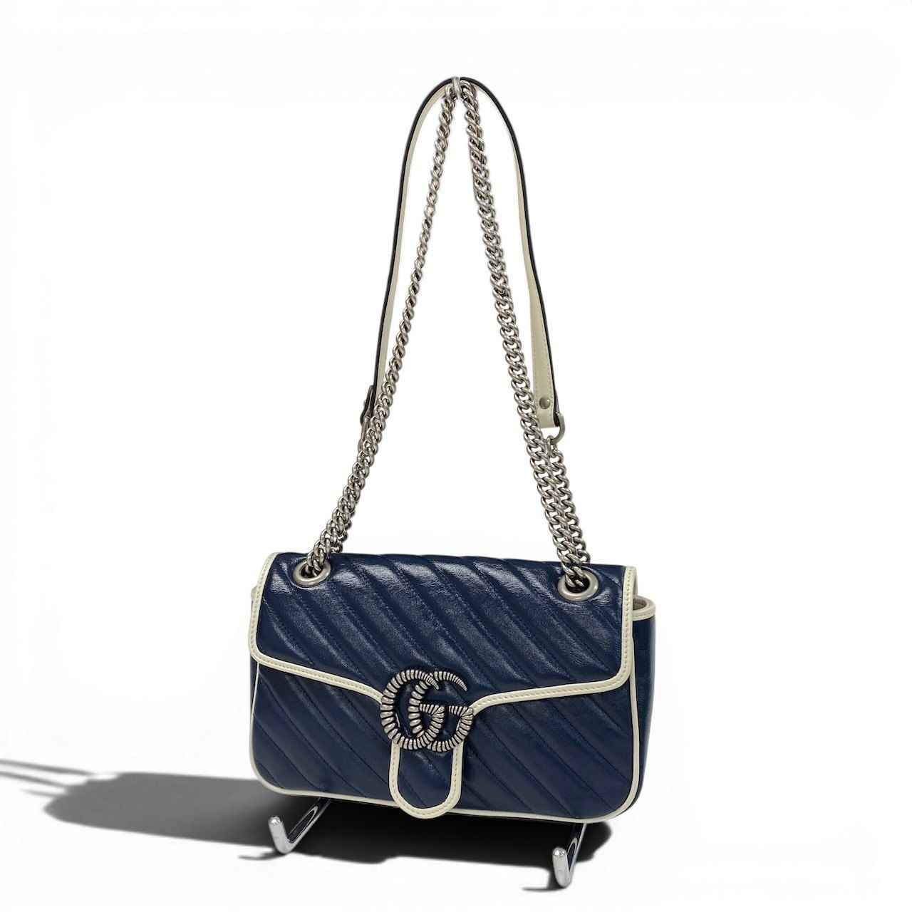 e4 《極美品》 GUCCI グッチ GGマーモント チェーンショルダーバッグ 