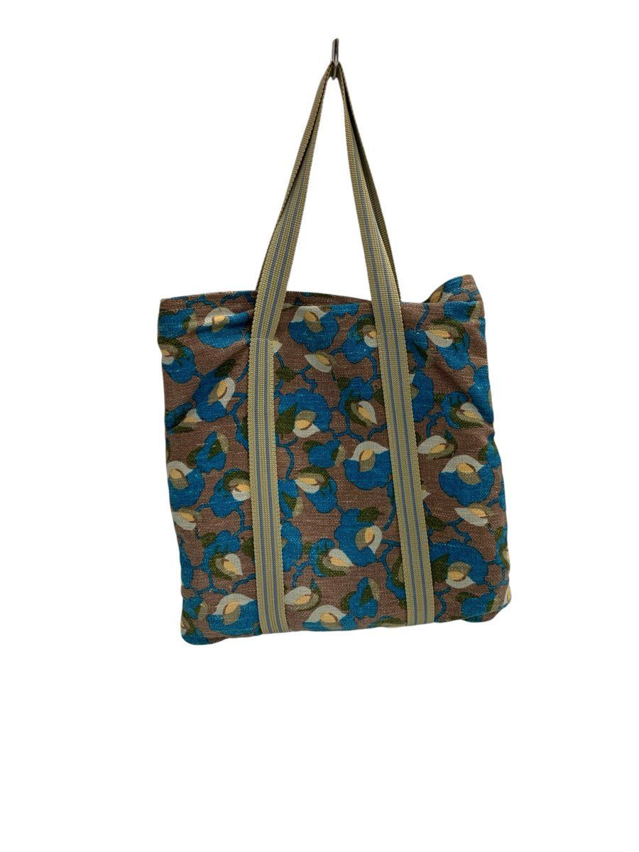 MARNI/マルニ/キャンバス/トートバッグ/総花柄/ブラウン×ブルー/レディースFD0084 MARNI/マルニ/キャンバス/トートバッグ/総花柄/ブラウン×ブルー