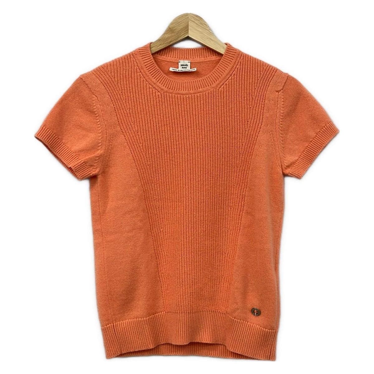 HERMES(エルメス) 半袖セーター サイズ34 S レディース美品 - 3E2603D1 