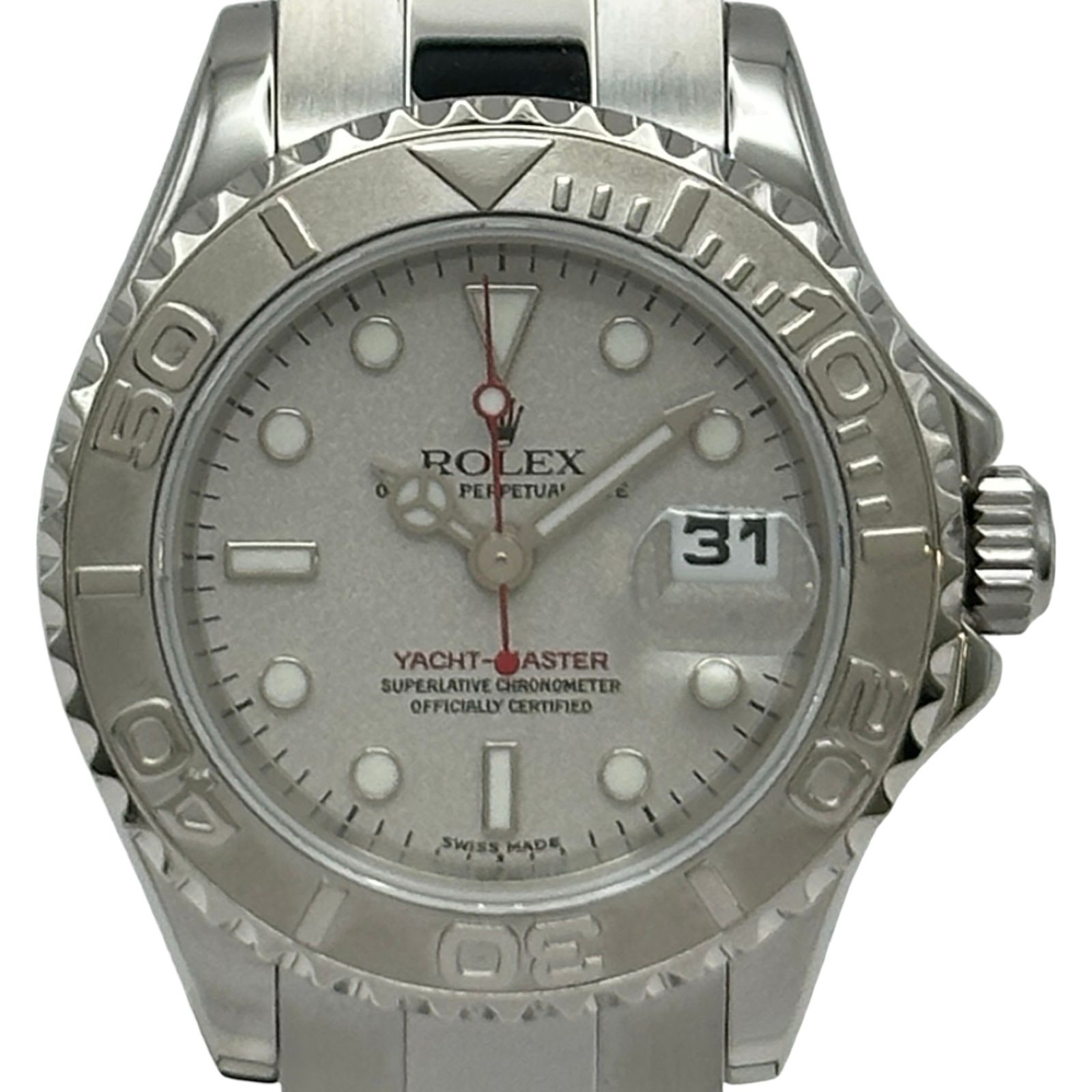 ロレックス ヨットマスター SS/PT950 F番 169622 ROLEX 腕時計 シルバー文字盤 ロレックス ヨットマスター SS/PT950 F番 169622 ROLEX 腕時計