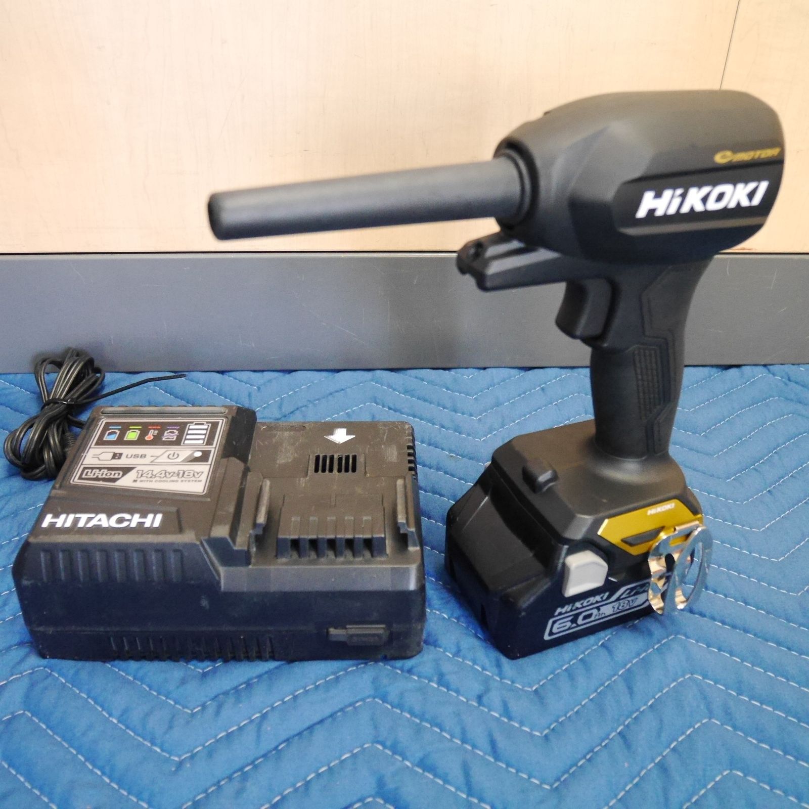 [送料無料] キレイ☆HiKOKI ハイコーキ 0.7m3/min コードレス エア ダスター RA18DA 電動 工具 充電式 18V 6.0Ah 充電器 UC18YDL☆