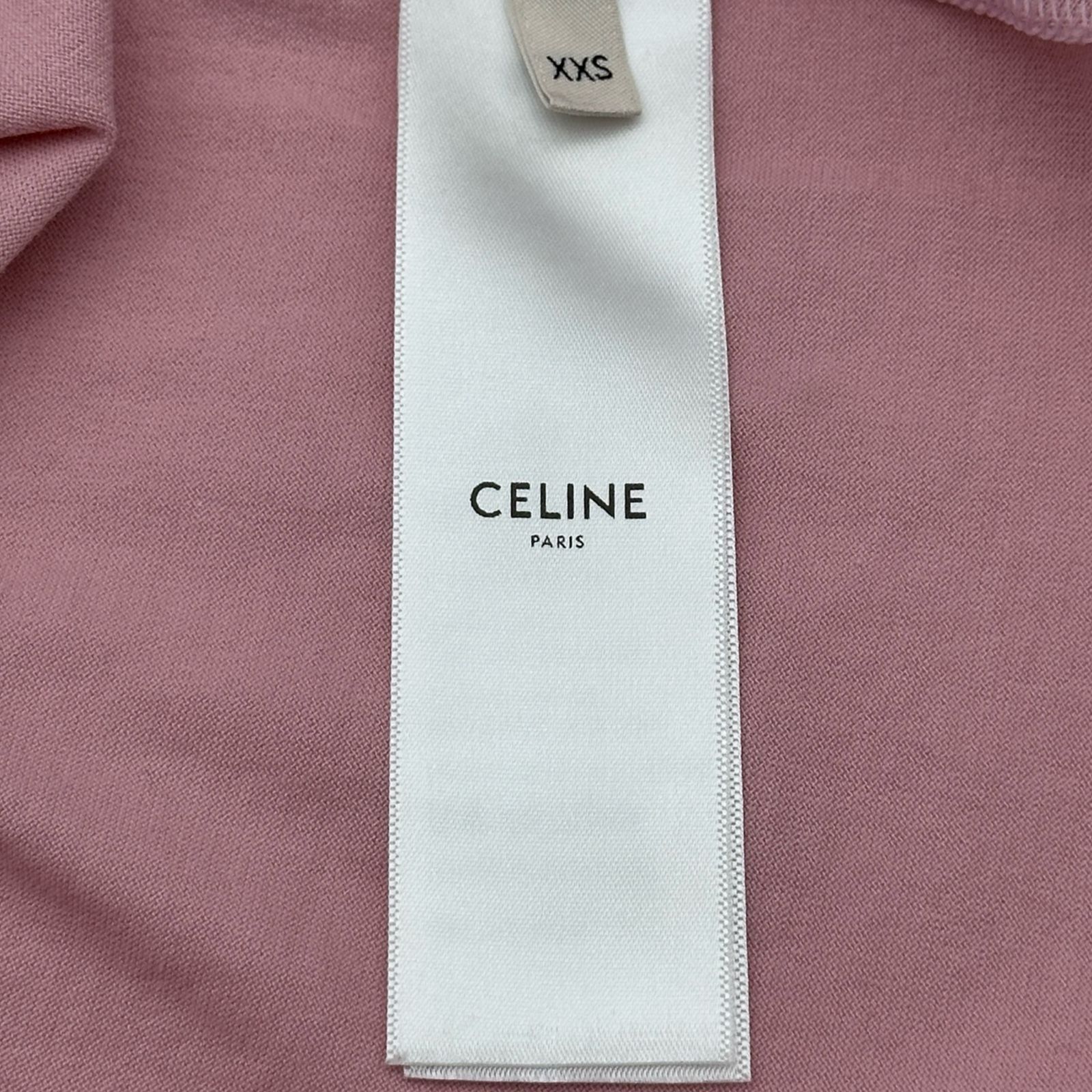 セリーヌ CELINE ロゴプリントTシャツ 2X764671Q ピンク コットン 