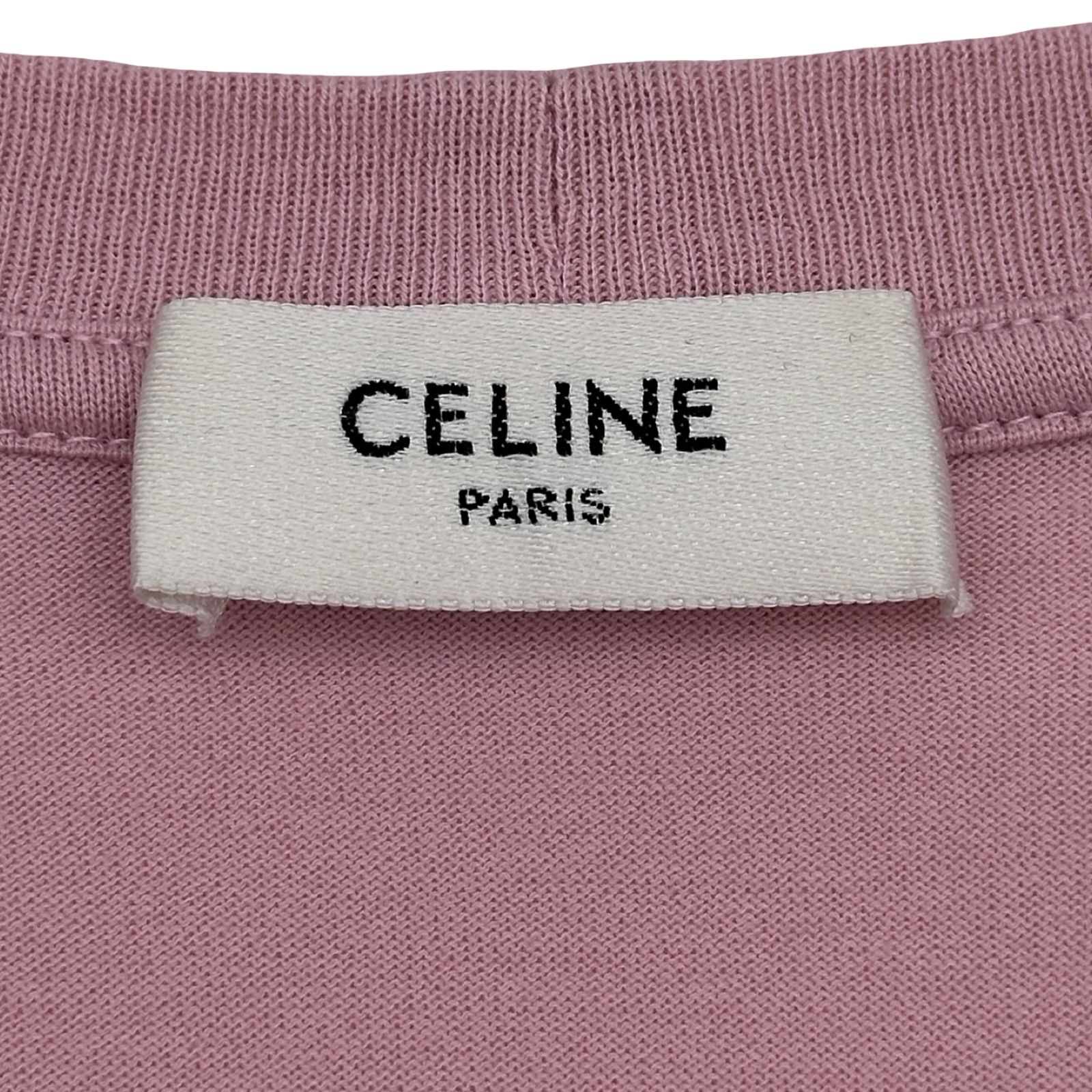 セリーヌ CELINE ロゴプリントTシャツ 2X764671Q ピンク コットン 