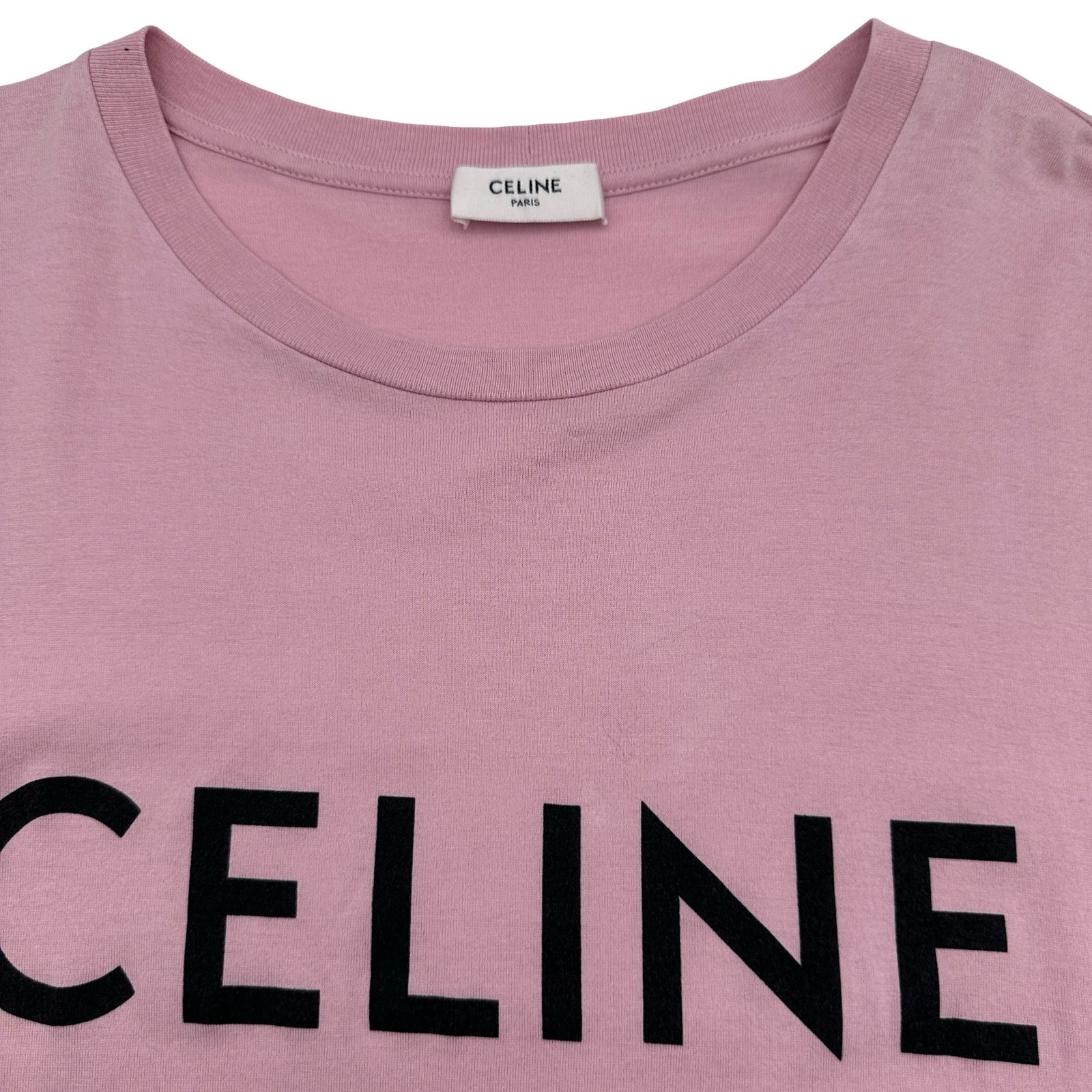 セリーヌ CELINE ロゴプリントTシャツ 2X764671Q ピンク コットン 