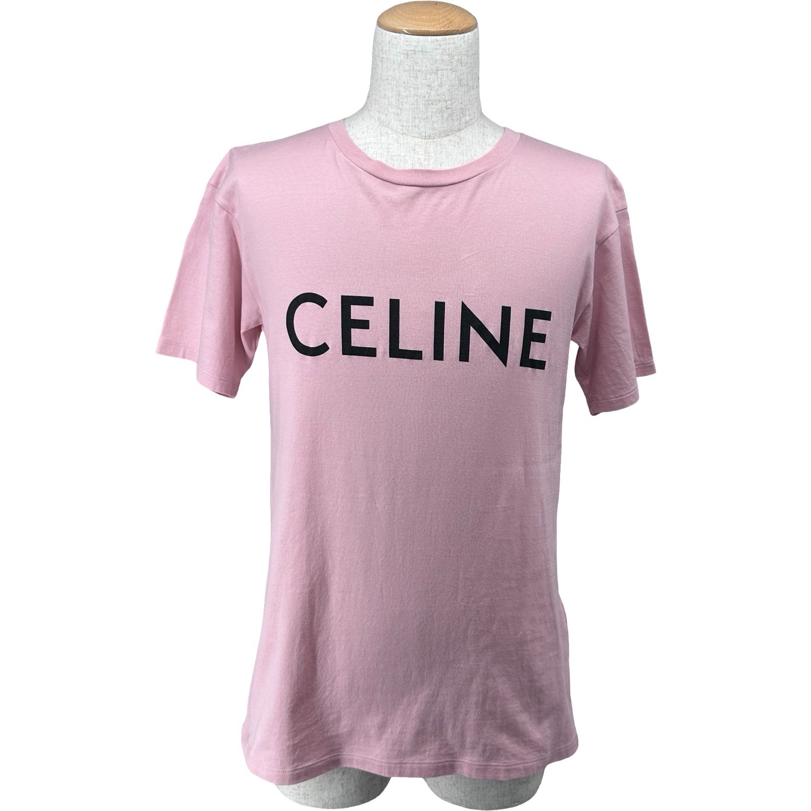 セリーヌ CELINE ロゴプリントTシャツ 2X764671Q ピンク コットン 