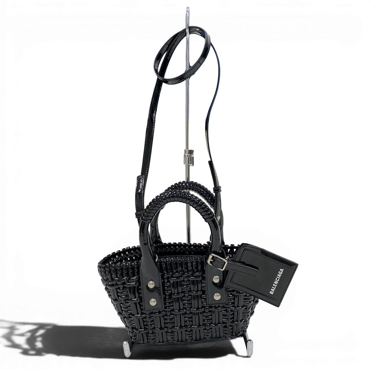 【極美品】バレンシアガ BBロゴ 2way ショルダーバッグ 黒 ビンテージ 極美品】BALENCIAGA バレンシアガ BBロゴ 2way ショルダーバッグ
