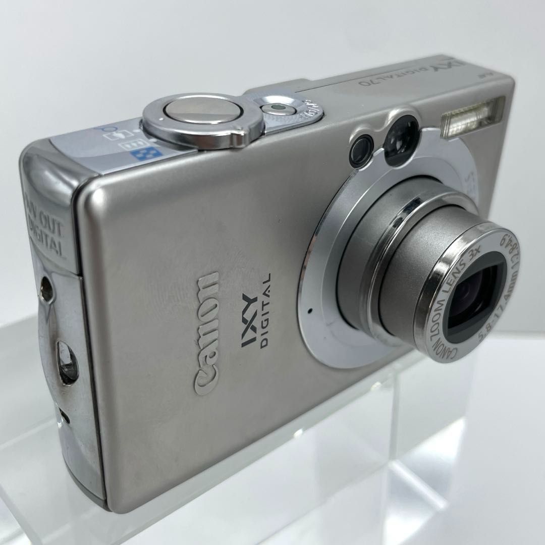 動作OK】Canon IXY DIGITAL 70 シルバー 本体＆バッテリー＆充電器