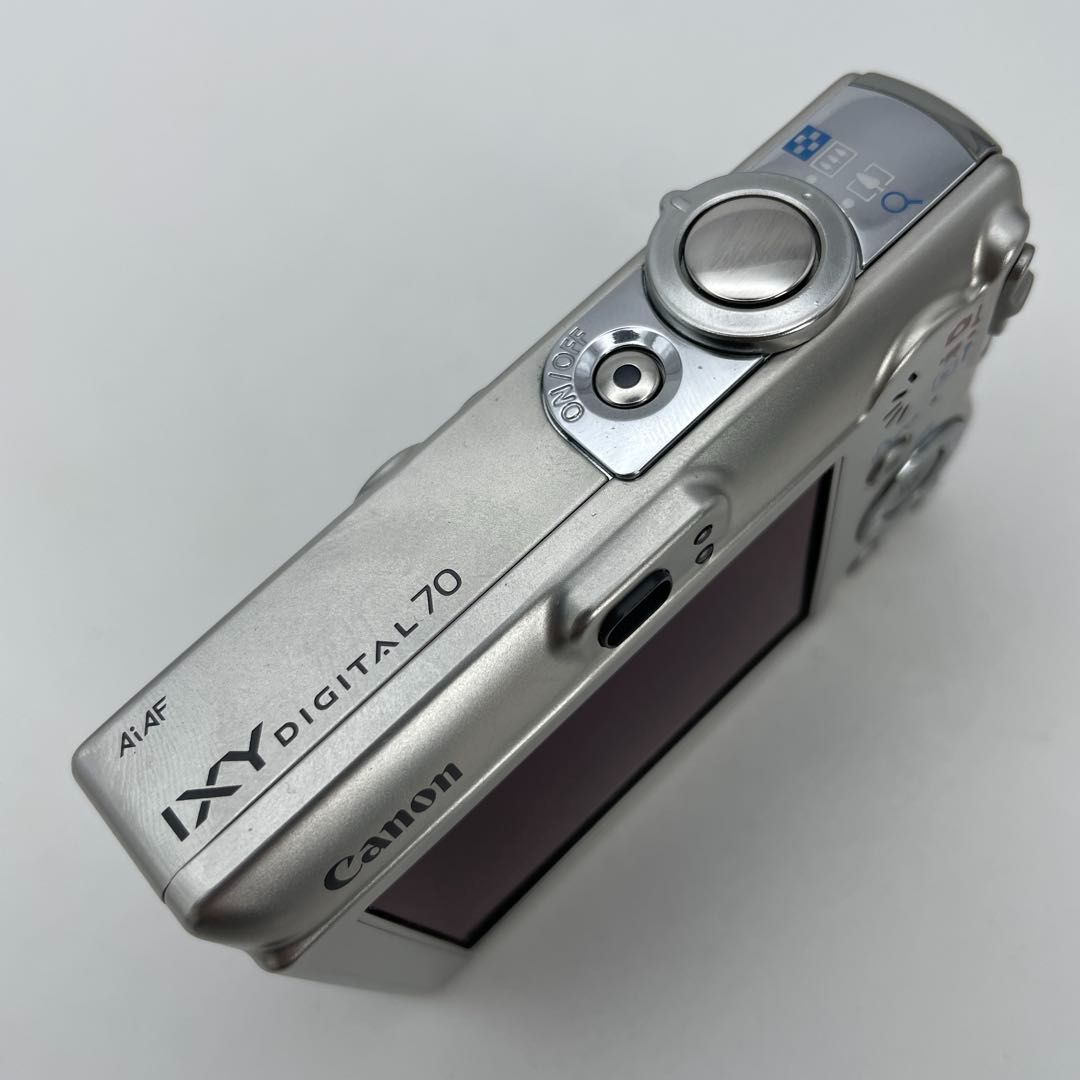 動作OK】Canon IXY DIGITAL 70 シルバー 本体＆バッテリー＆充電器