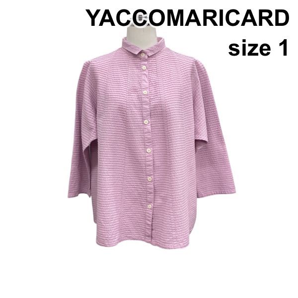 YACCO MARICARD ヤッコマリカルド スタンドカラーシャツ 中古・古着通販】YACCO MARICARD (ヤッコマリカルド) シルクリネン