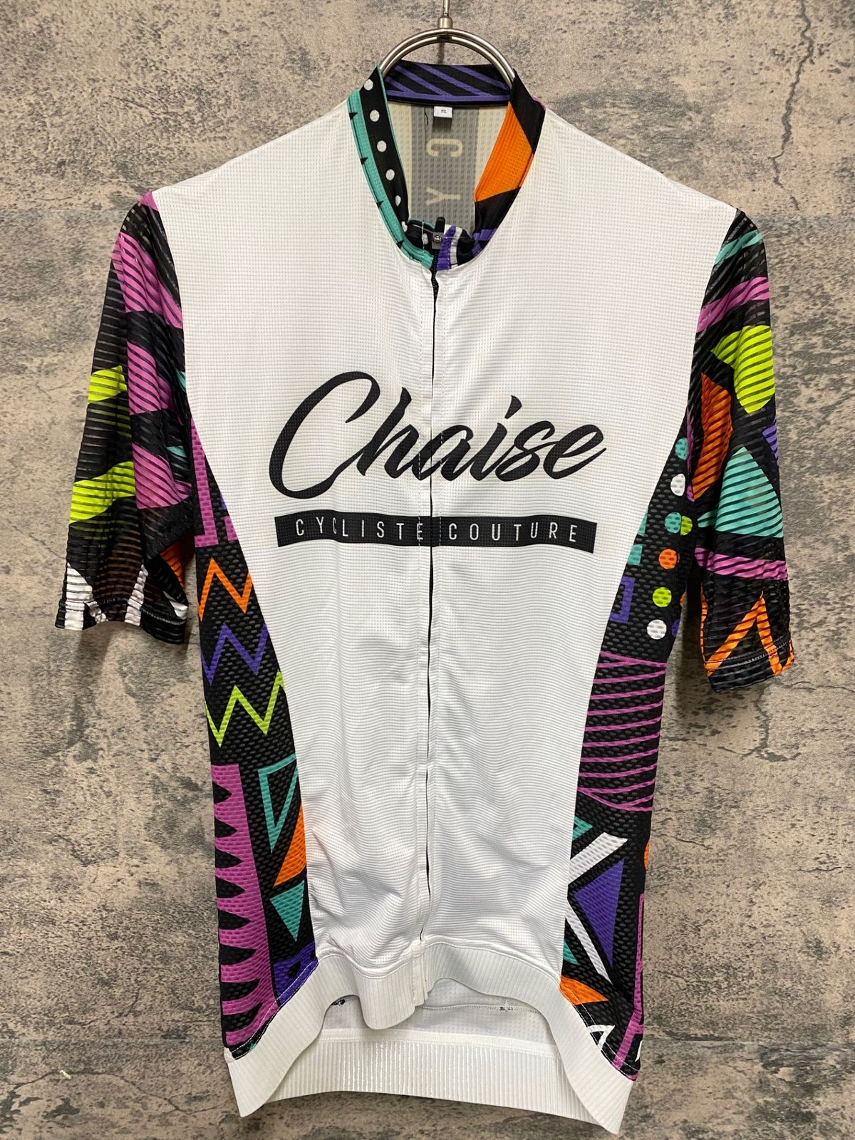 KB866 Chaise Cycliste Couture 半袖 サイクルジャージ S 白