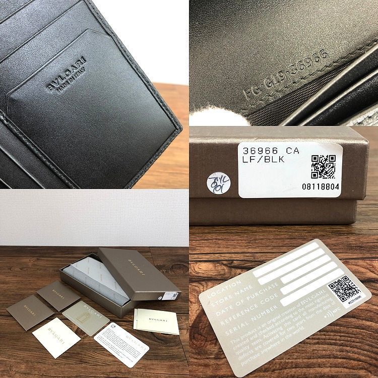 84 送料込み！ 未使用品 BVLGARI 長財布 36966 ブラック オクト 箱付き 