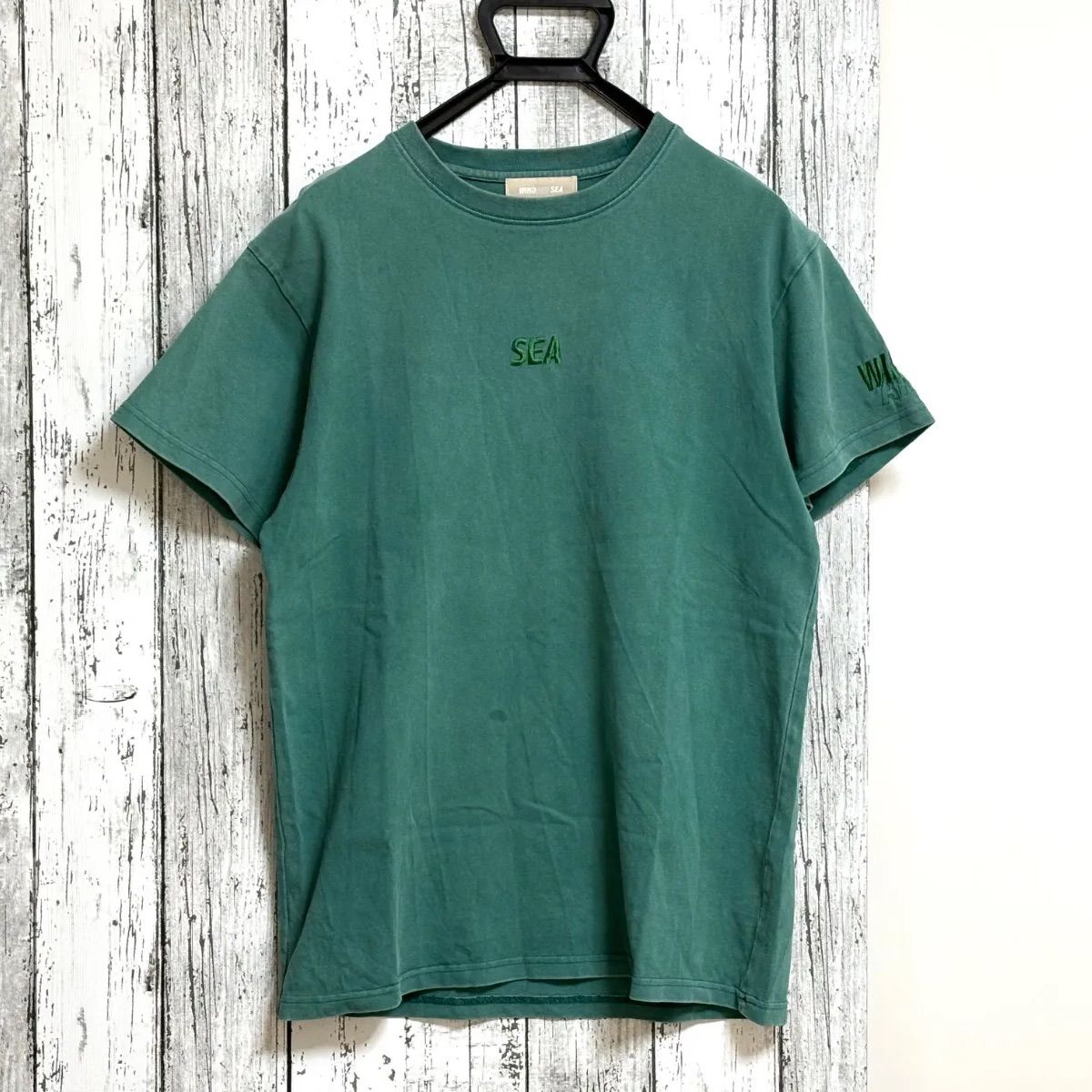 WINDANDSEA ウィンダンシー 半袖 グリーン ピグメント Tシャツ M 