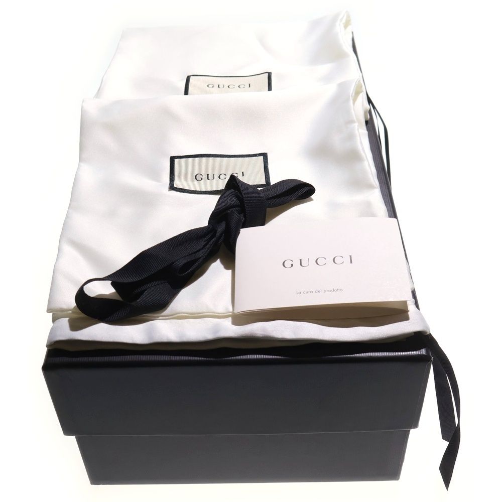 GUCCI (グッチ) サイドロゴ レザーローカットスニーカー レディース