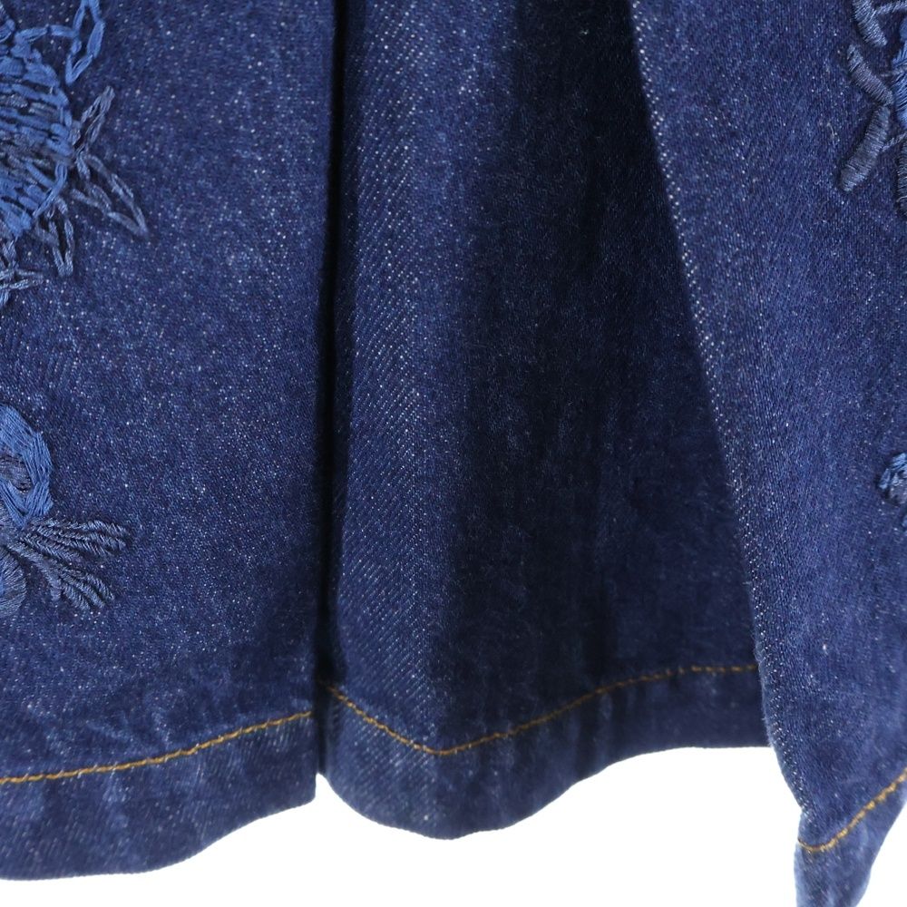 GUCCI (グッチ) Denim Dress 刺繍デニムドレス ワンピース インディゴ