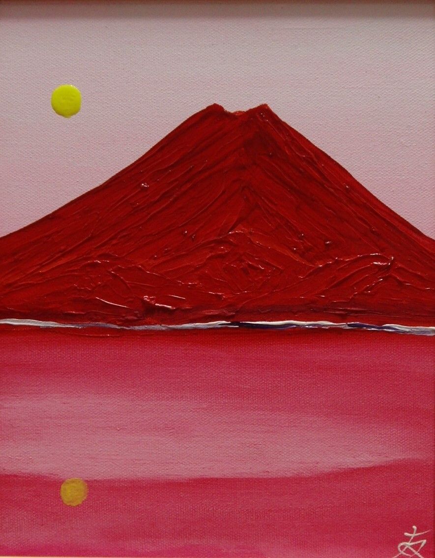 ≪国美協≫TOMOYUKI・友之、『月と富士山』、油彩画、F3号：27,3cm×22,0cm、油絵一点物、新品高級油彩額付、直筆サイン・真作保証付