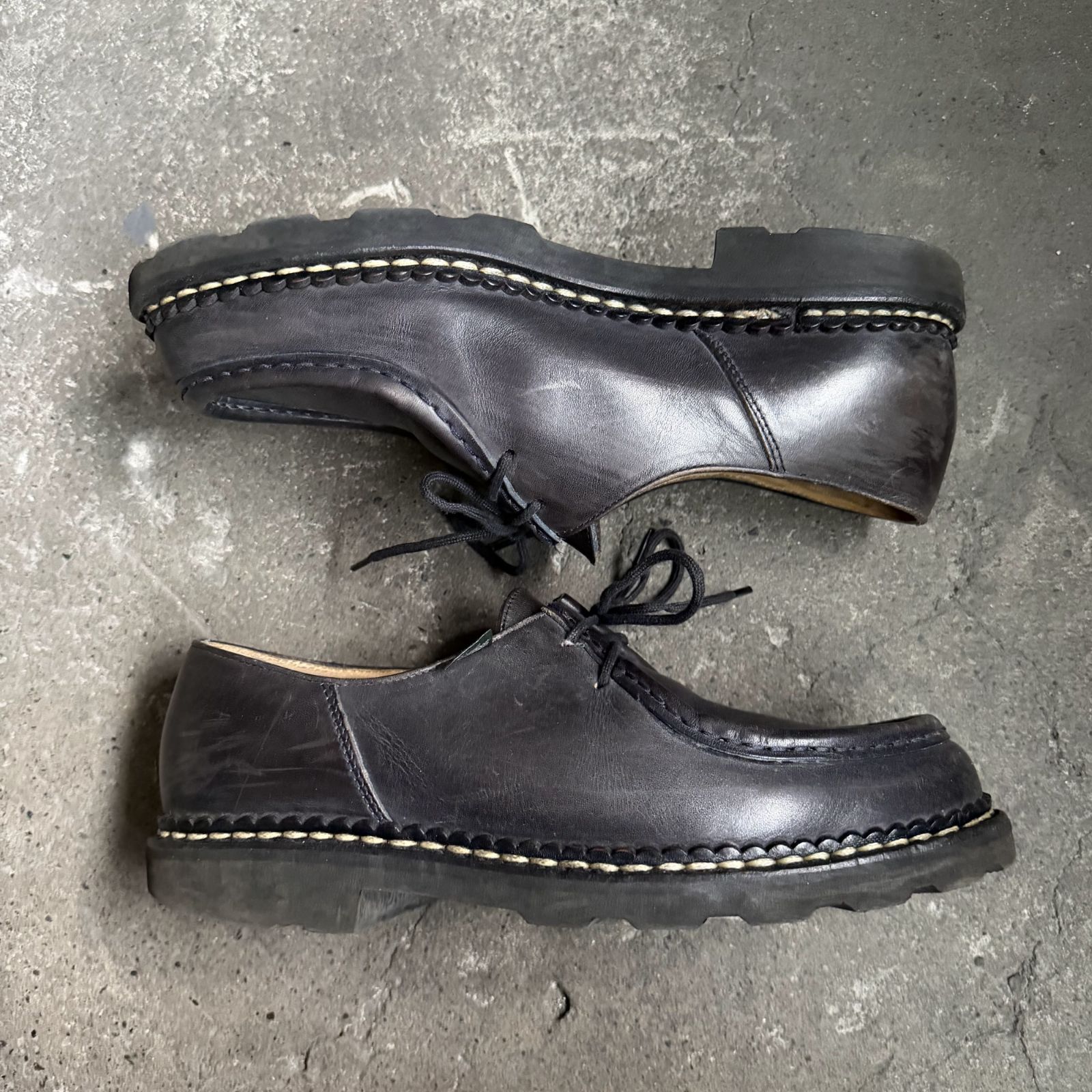 チロリアンシューズ ネイビー ミカエル パラブーツ PARABOOT