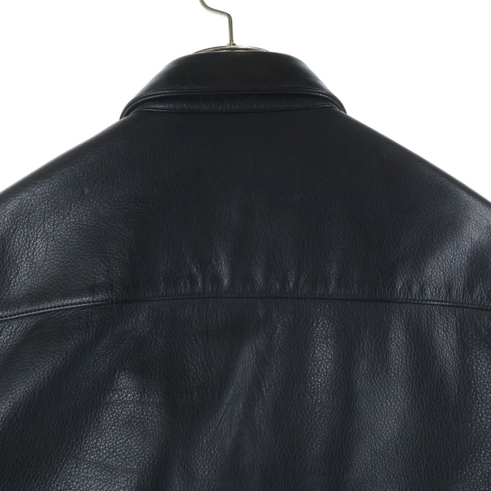 CHROME HEARTS (クロムハーツ) クロスボールボタン レザーシャツ