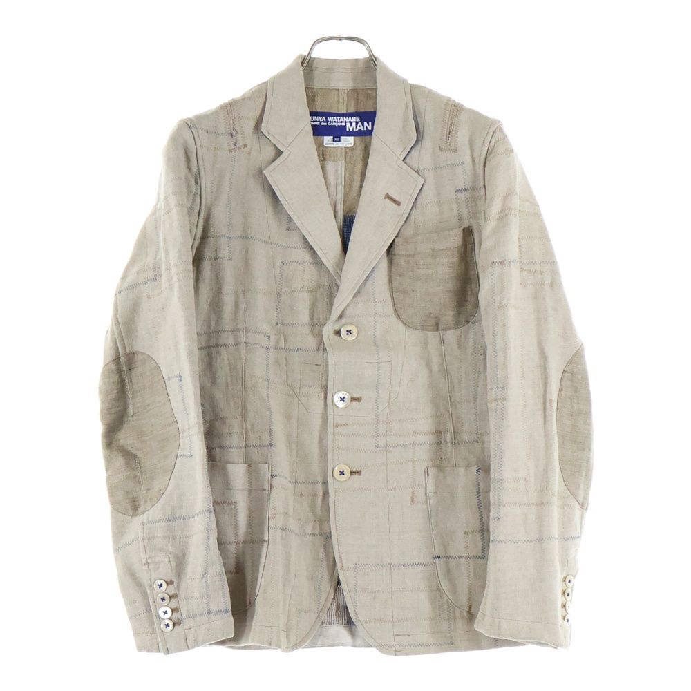 JUNYA WATANABE COMME des GARCONS ジュンヤワタナベ コムデギャルソン 16SS パッチワーク リネン テーラードジャケット ベージュ WQ-J004 JUNYA WATANABE COMME des GARCONS (ジュンヤワタナベ