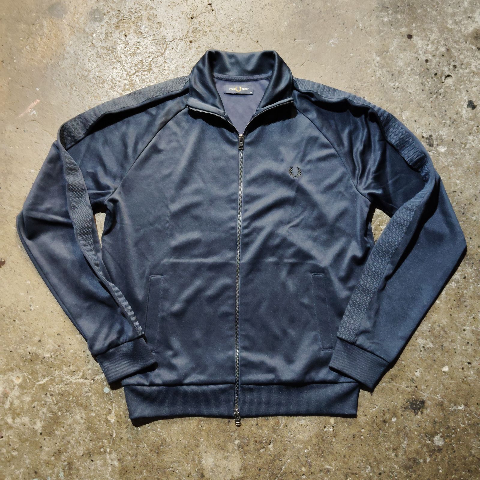 FRED PERRY TAPE DETAIL TRACK JACKET ネイビー M フレッドペリー