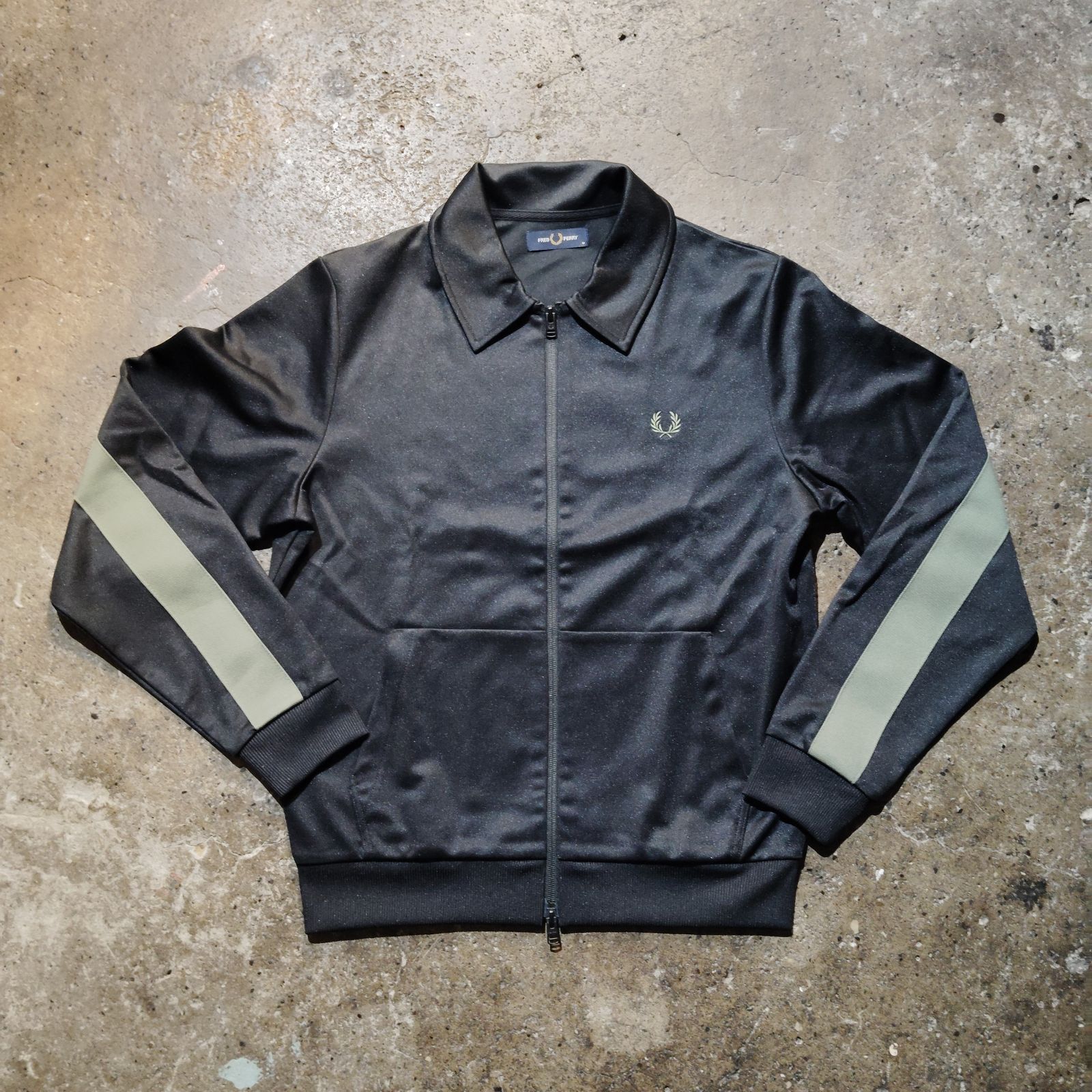 FRED PERRY Tape Datail Collared Track Jacket ブラック M フレッド