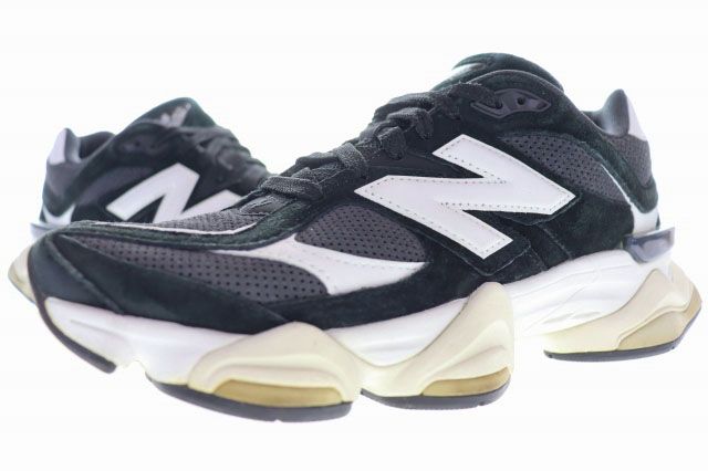 ニューバランス NEW BALANCE 90/60 BLACK 27cm U9060AAA スエード メッシュアッパー Dワイズ ブラック ホワイト スニーカー 【ブランド古着ベクトル】 260423