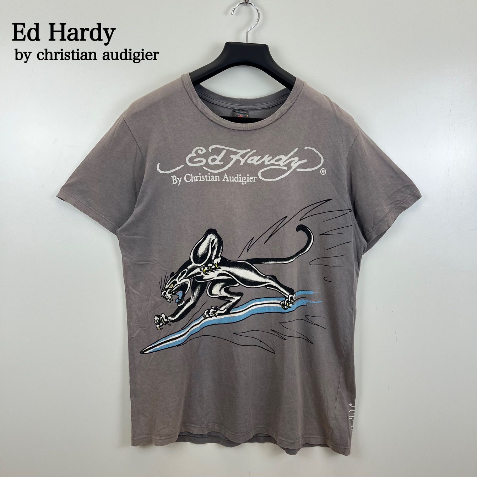 Ed Hardy by christian audigier 00s y2k archive cheater Tee XL エド 
