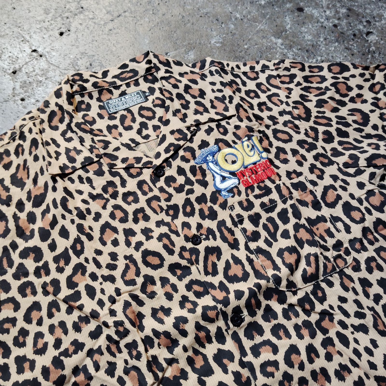 HYSTERIC GLAMOUR 23ss HYSTERIC OLE刺繍 オープンカラーシャツ