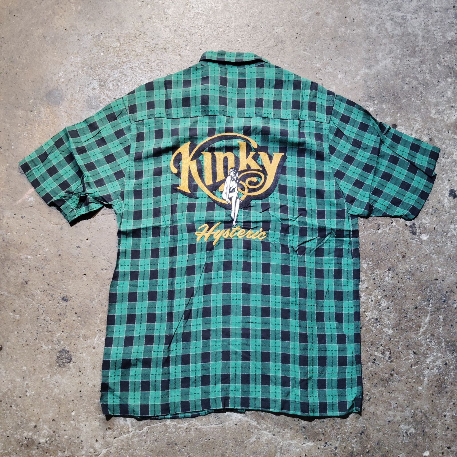 HYSTERIC GLAMOUR 24ss KINKY HYSTERIC刺繍 オープンカラーシャツ 