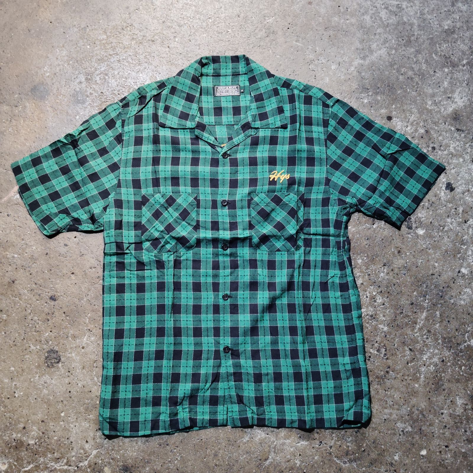 HYSTERIC GLAMOUR 24ss KINKY HYSTERIC刺繍 オープンカラーシャツ 