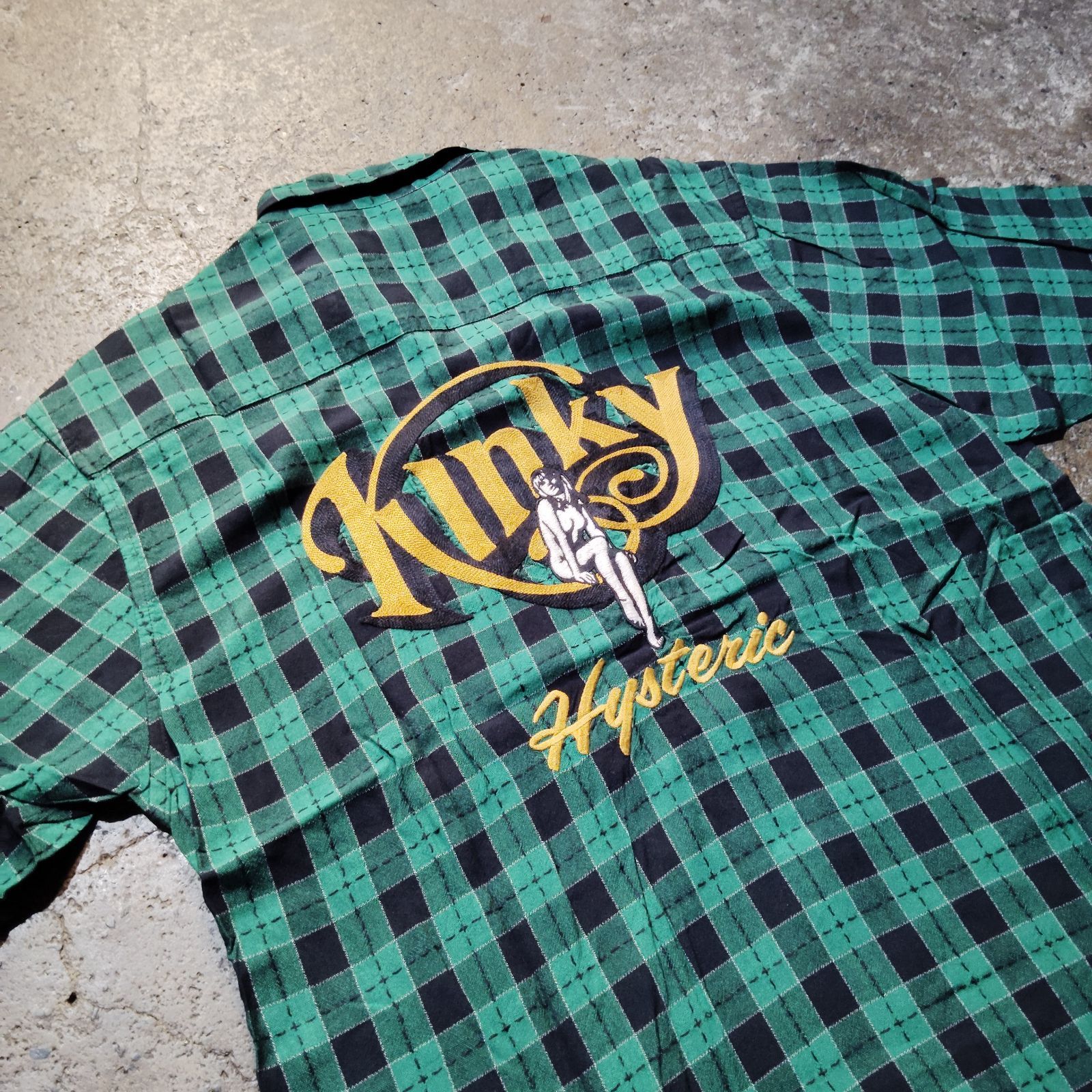 HYSTERIC GLAMOUR 24ss KINKY HYSTERIC刺繍 オープンカラーシャツ 