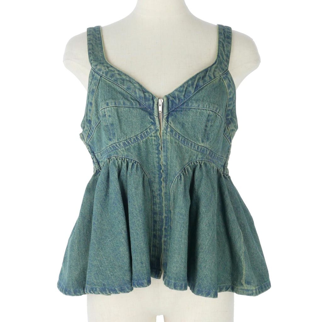 アメリヴィンテージ Ameri VINTAGE 25SS GRUNGE DENIM PEPLUM BUSTIER