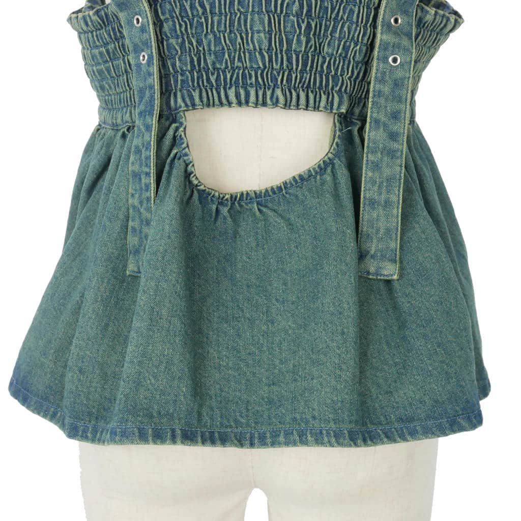 アメリヴィンテージ Ameri VINTAGE 25SS GRUNGE DENIM PEPLUM BUSTIER