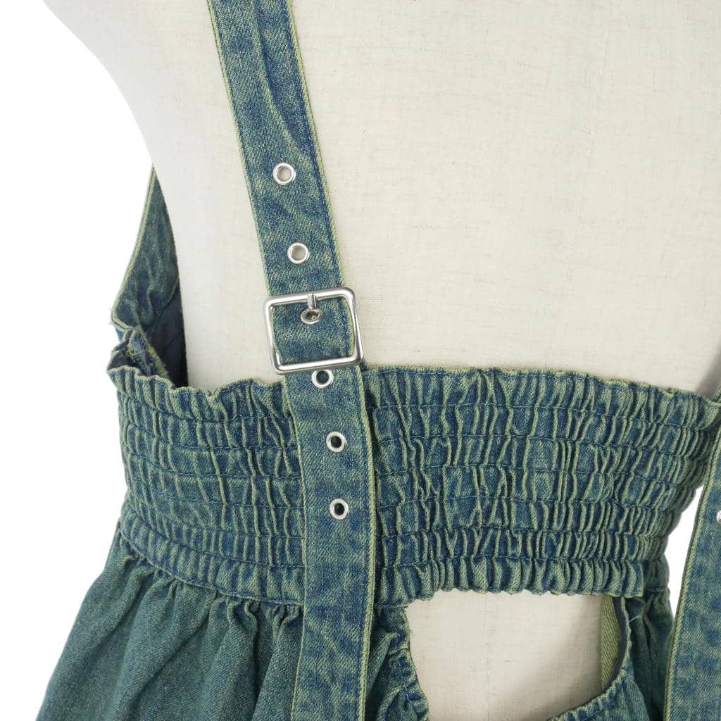 アメリヴィンテージ Ameri VINTAGE 25SS GRUNGE DENIM PEPLUM BUSTIER