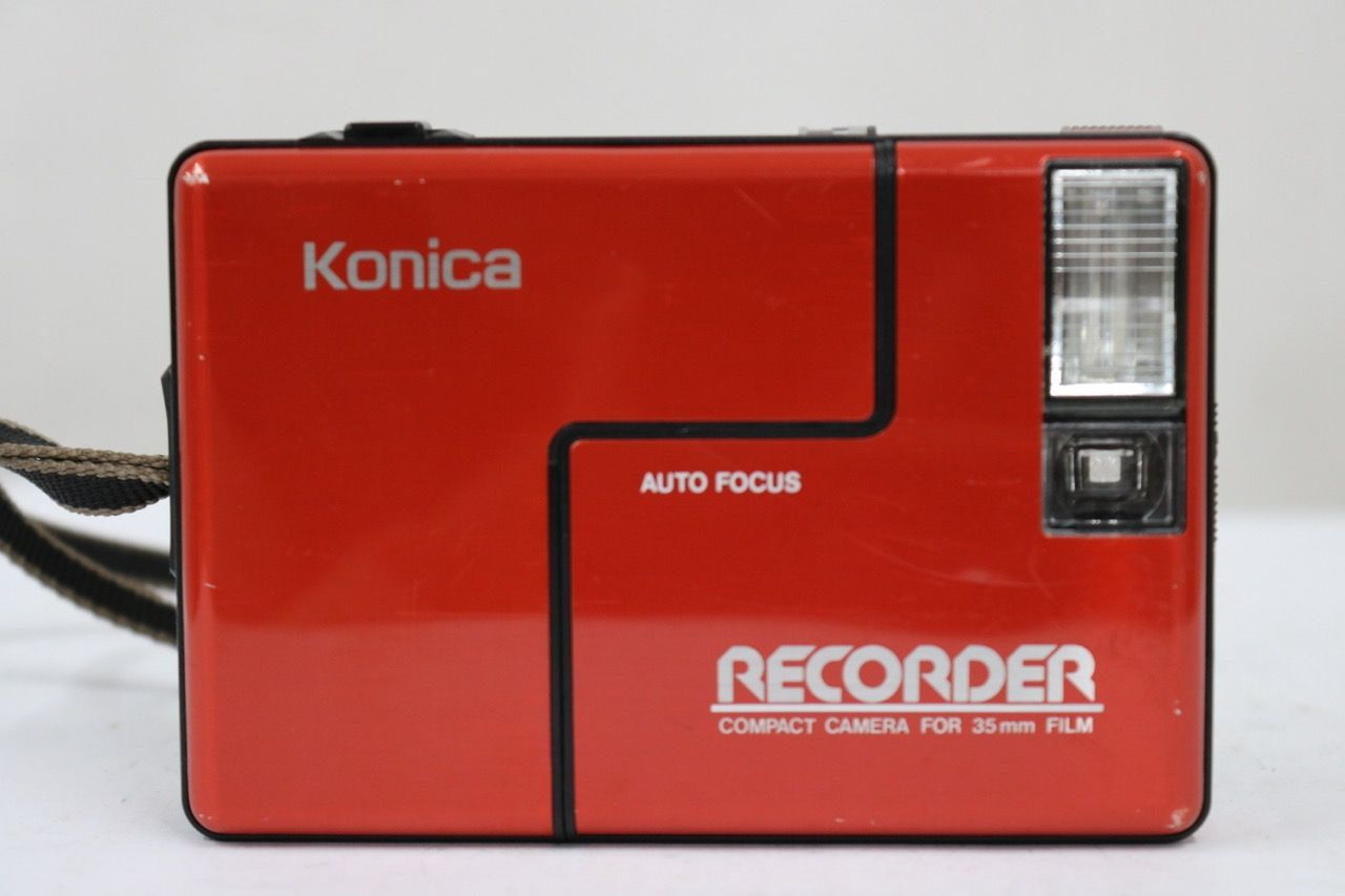 返品保証】 コニカ KONICA RECORDER レッド HEXANON 24mm F4
