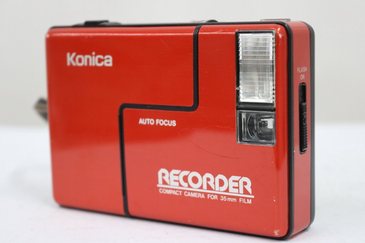 返品保証】 コニカ KONICA RECORDER レッド HEXANON 24mm F4