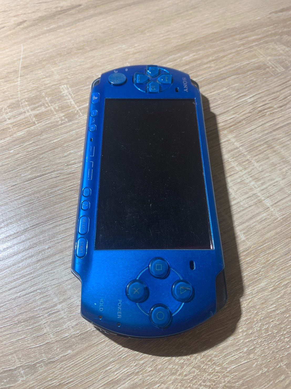 0391 PlayStation ポータブル PSP 3000 バイブラントブルー 動作確認済み やや訳アリ ネ