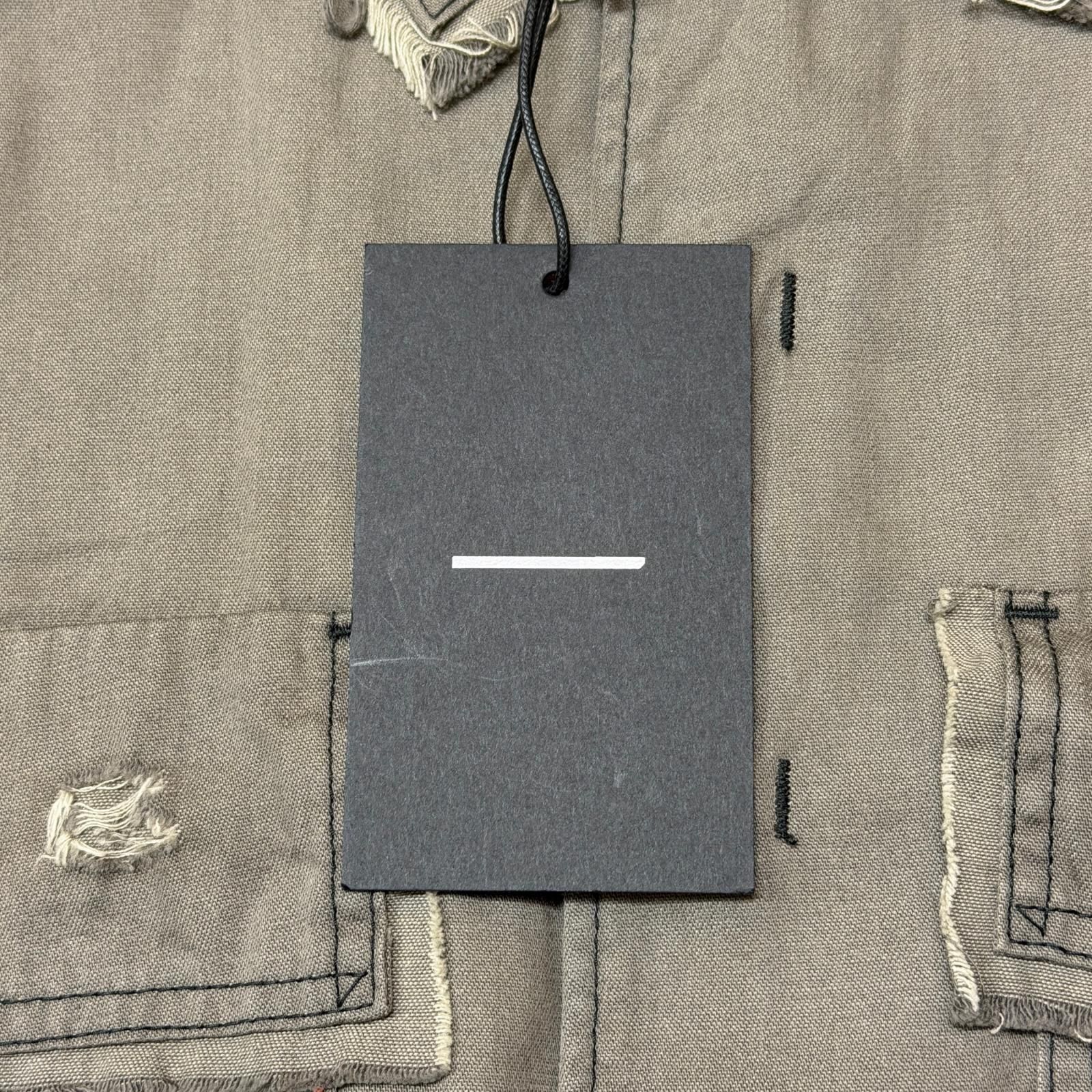 参考上代44000円 未使用 MINUS  PW Slash Seam HBT Work Shirt With Damaged (FROM COAL MINE) ミリタリーシャツジャケット マイナス M-P1-TP2 DUST GREY 2 （11664M） 参考上代44000円 未使用 MINUS PW Slash Seam HBT Work Shirt With