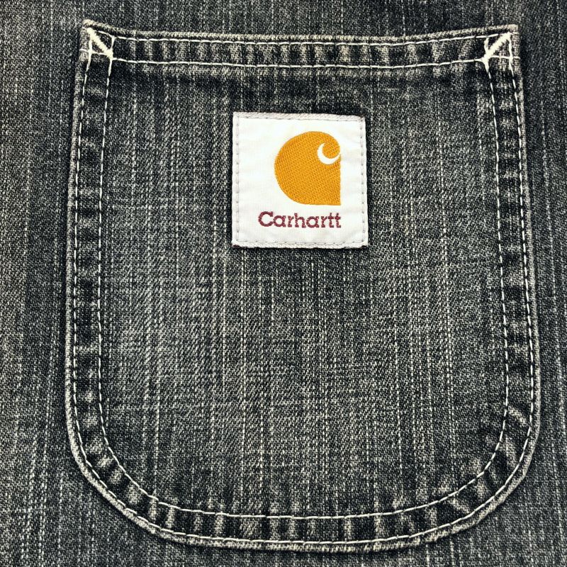 中古】90s Carhartt ブラックデニムカバーオール サイズL 00108-096