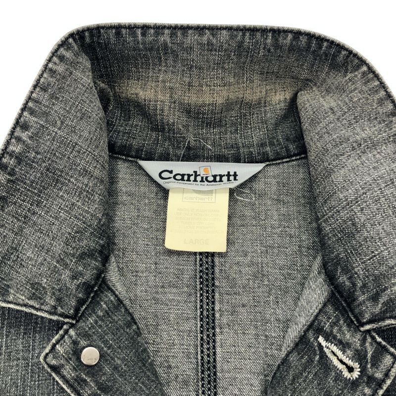 中古】90s Carhartt ブラックデニムカバーオール サイズL 00108-096